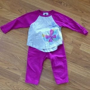 Two Piece Butterfly Graphic Set by Tea Collection